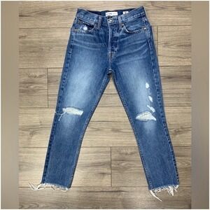 RE/DONE ReDone Originals 90s High Rise Medium Destroy Sz 24